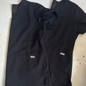 Figs Black Scrub Tops